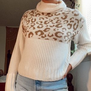 Cheetah Turtle Neck Sweater
